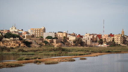 The landscape of Layounne in Western Sahara