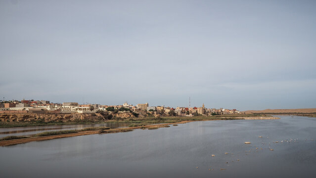 The landscape of Layounne in Western Sahara