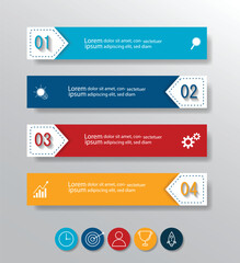 Infographic Vector abstract design web banner template.Modern banner.