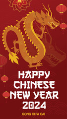 Chinese new year celebration instagram story