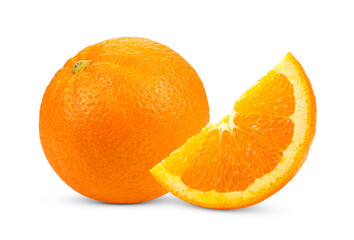 Half orange fruit isolated on transparent png