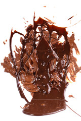 Sweet melted chocolate background. Mass of chocolate.