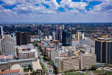 Nairobi City County Kenya's Capital Sunset Sunrise Sundowner Golden Hour Cityscapes Skyline Skyscrapers Landscapes Tall Building Landmarks In Kenya East Africa Aerial Tower High-rise Modern City House