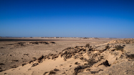 The landscape of Western Sahara in Northern Africa