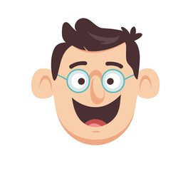 child with a smile wearing  Spectacles