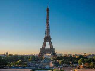 Eiffel Tower in Paris at dawn 