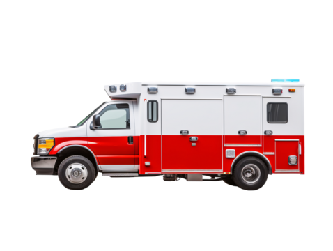 fire truck isolated on white