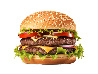hamburger on a white background