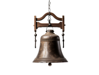 old bell isolated on white