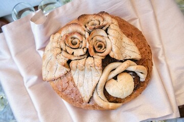 dekoracyjny chleb dla pary młodej