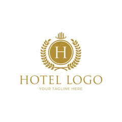 Elegant Hotel Logo icon vector template
