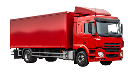 red truck isolated on white