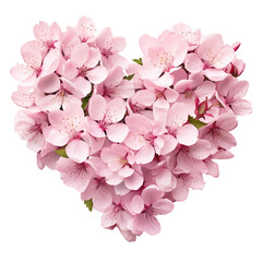 Heart of cherry blossom flowers. Valentine's Day