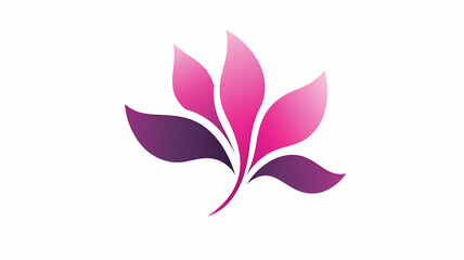 simple flower logo on a white background, a symbol of nature and beauty emblem