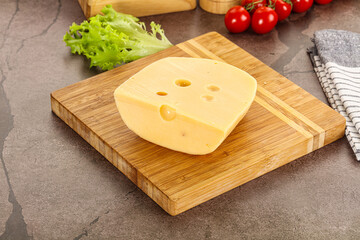 Gourmet Maasdam cheese with hole