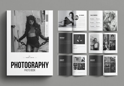 Photography Photo Book Template Design Layout