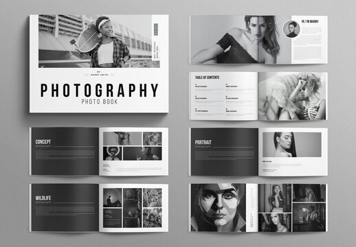 Photography Photo Book Template Design Layout Landscape
