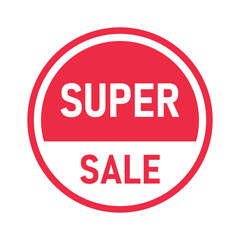 Red sale tag on a white background vector illustration