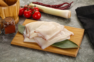 Fresh raw squid for cooking