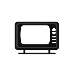 Retro tv screen interface icon of multimedia or television app vector design