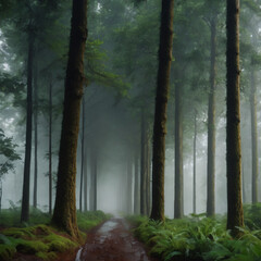 Fog in the forest 