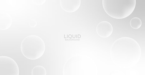 Water Bubble Pattern On White Background. Liquid. Vector Illustration