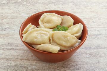 Russian traditional Vareniki - dumplings with potato