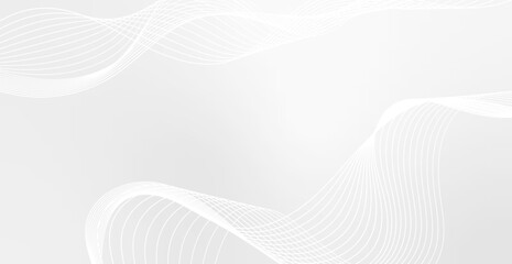 White wave line pattern abstract background. Cover. Technology wallpaper. Vector illustration