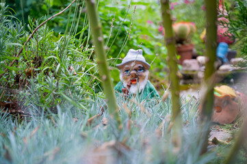 Garden decorations. Spring garden