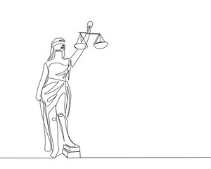 Statue drawn in line art style