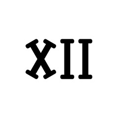 Silhouette Roman Numerals