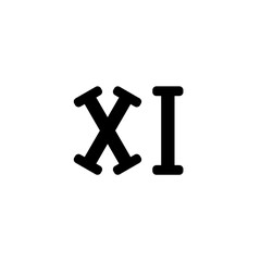 Silhouette Roman Numerals