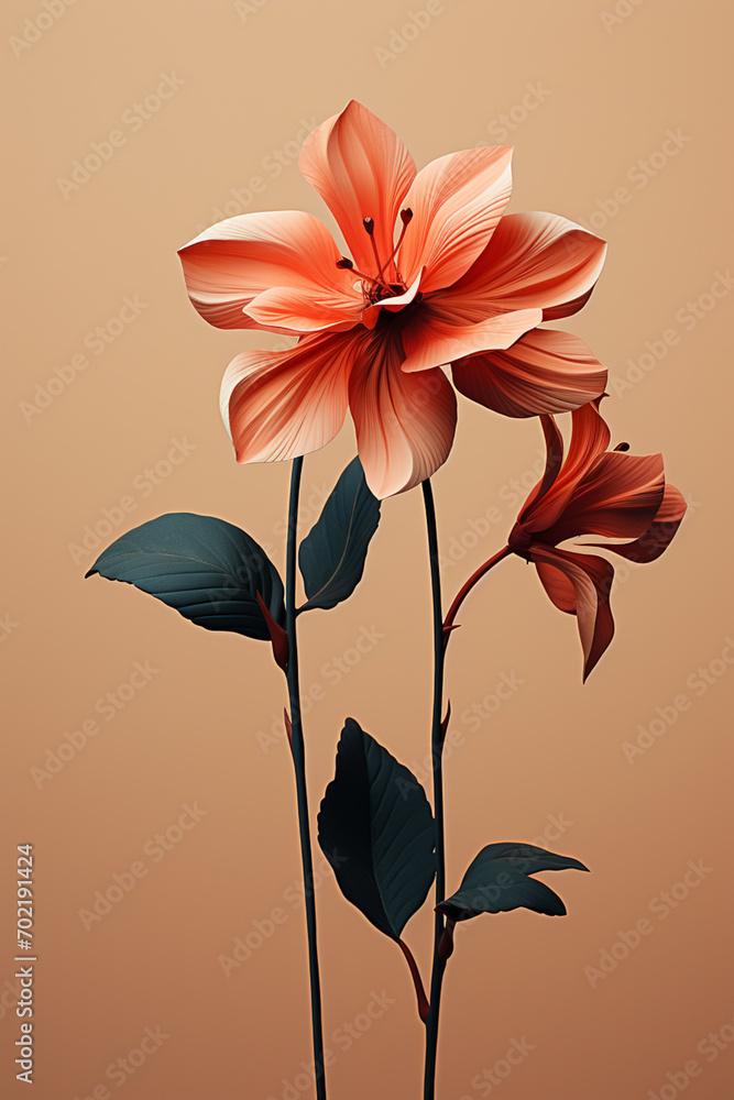 Poster a minimalist pixel art depiction of a flower using geometric shapes, showcasing simplicity in retro 