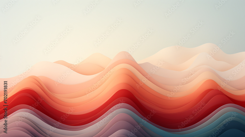 Leinwandbilder clean and minimal pixel art featuring an abstract triangle wave, showcasing simplicity and visual in