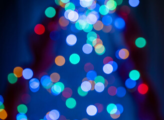 colourful lights in the background