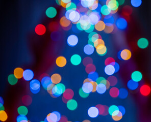 colourful lights in the background