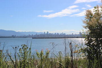 Vue sur la skyline de Vancouver depuis le quartier de Kitsilano