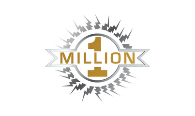 one million text or Logo Design - obrazy, fototapety, plakaty