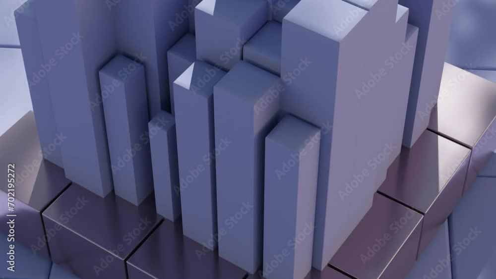 Poster A 3D pie chart icon floating above a soft lavender background, representing data analytics and business insights. 
