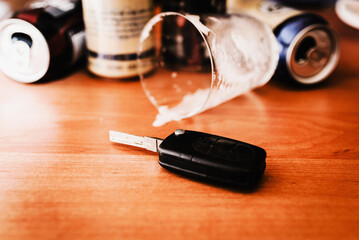 Alcohol addiction, you can't drive, violation of the law.Toned.