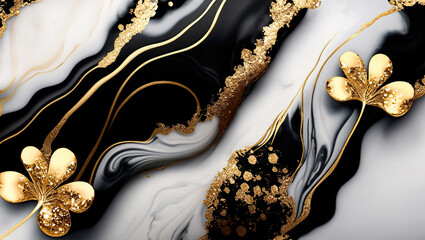 Tło abstrakcyjne ,  wz&oacute;r kwiatowy. Generative AI