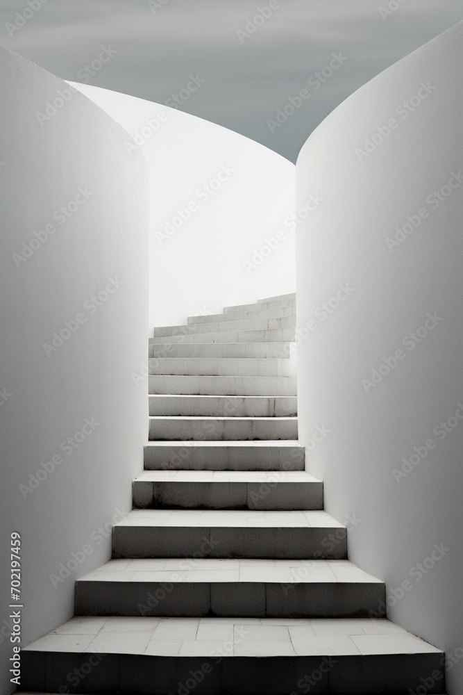 Aufkleber a sequence of minimalist shapes suggesting a journey or path.