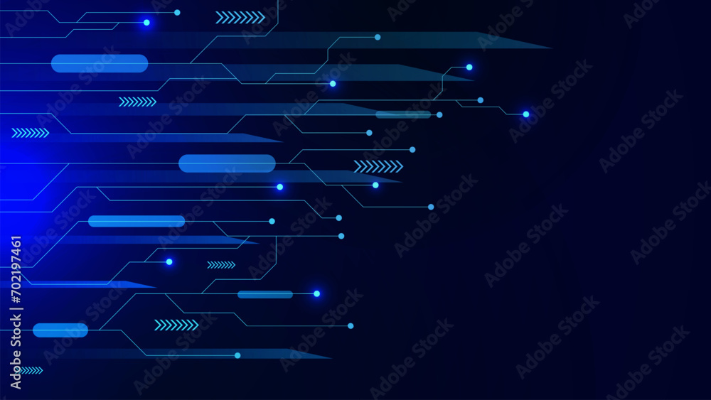 Poster futuristic circuit board for high computer technology. digital networking and social communication c