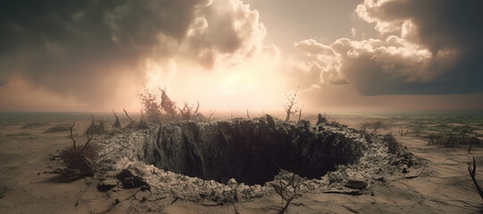 ground crack holes formed due to hurricane disasters 18