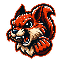 Obraz premium Angry fox head mascot esport