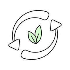 Ecology vector icon. Isolated on white background