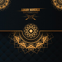 
vector luxury mandala background with golden arabesque
