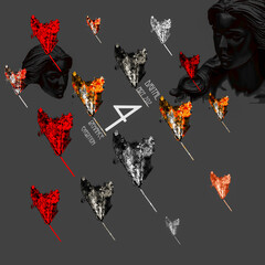 Leafs created like butterflies. 3