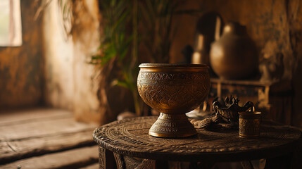 still life photo of golden stool of the Ashanti