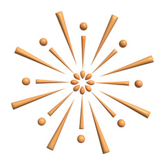 Firework symbol chinese new year decoration element